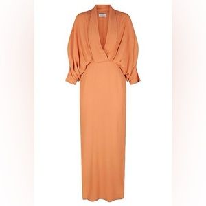 S/W/F Plunge Dress in Penthouse (Orange) XS